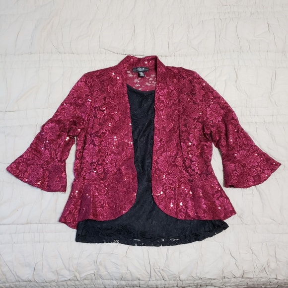 R&M Richards Jackets & Blazers - 🛍 NWT Sequin Lace Blazer